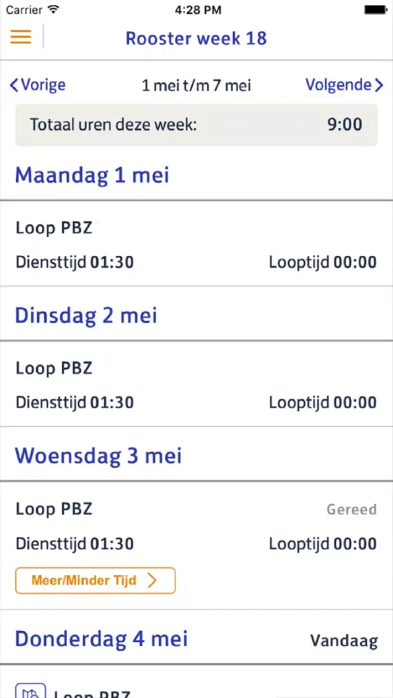 Capturas de pantalla de Mijn werk