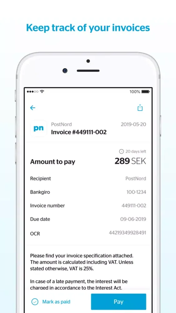PostNord Post Screenshots