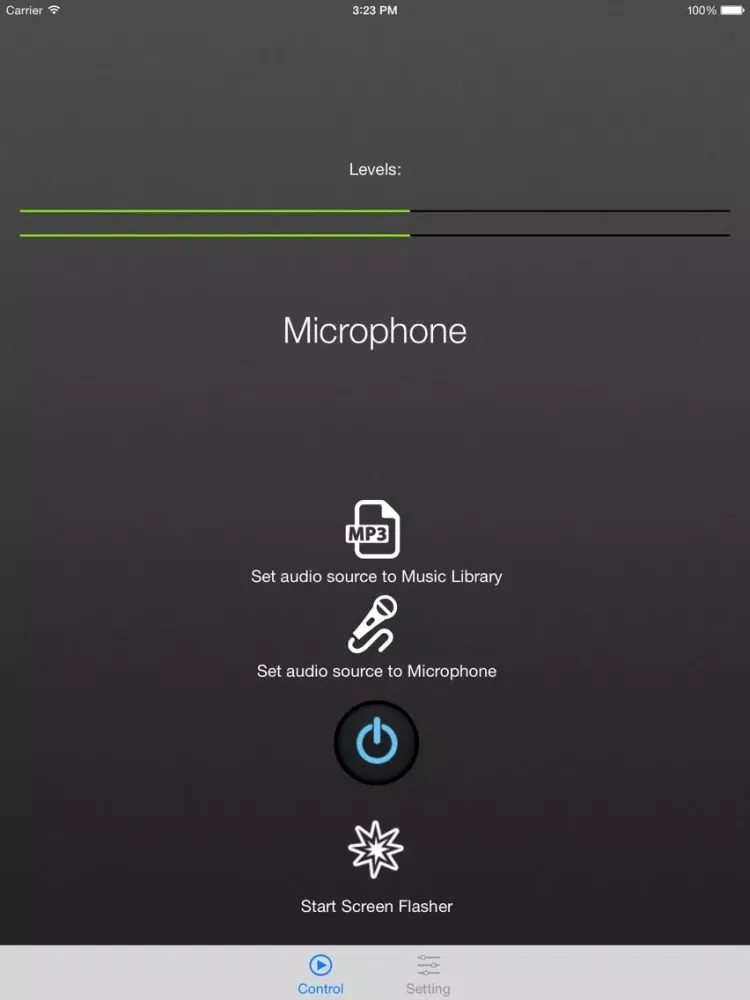 Tangkapan layar Disco Lightning Pro iPad 