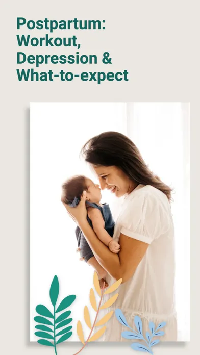 Capturas de tela do Postpartum Journey