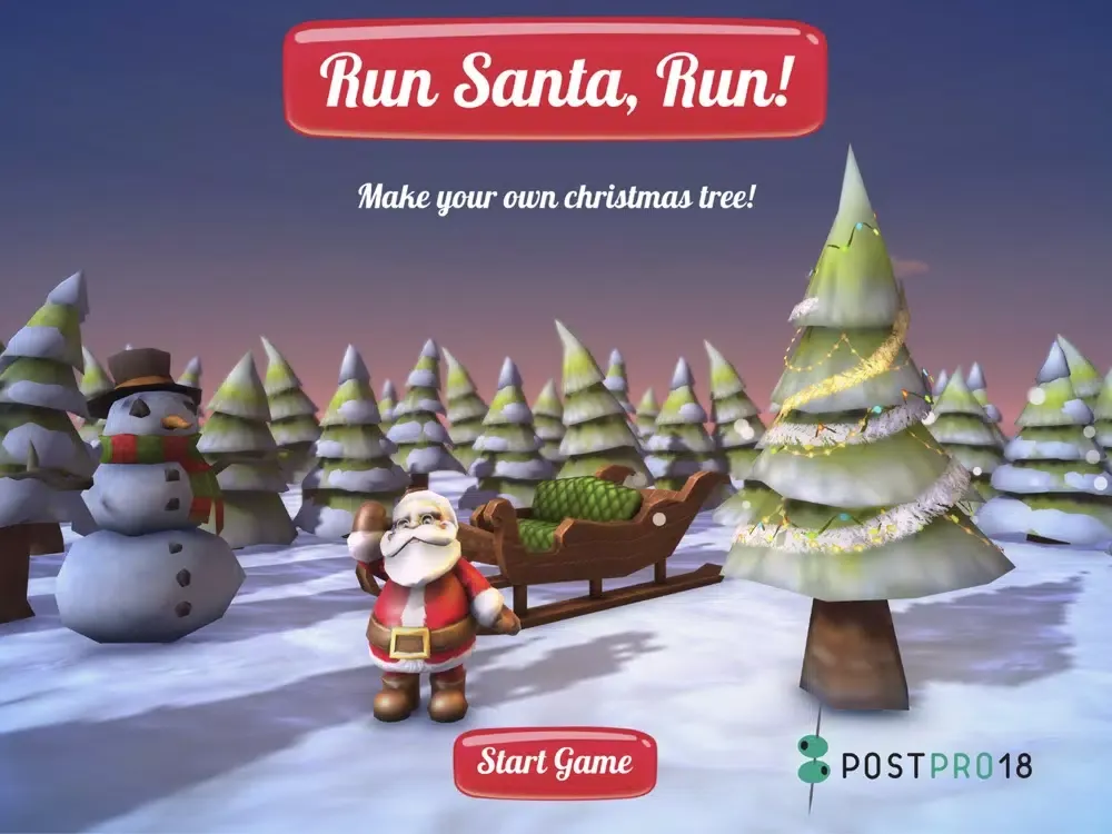 PostPro18 Run Santa, Run! iPad  スクリーンショット