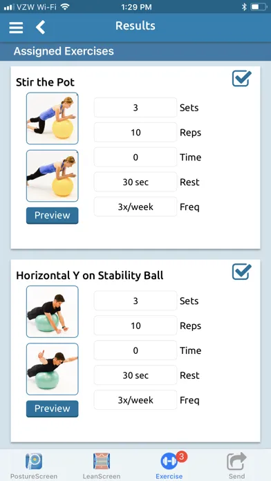 Zrzuty ekranu PostureScreen Mobile