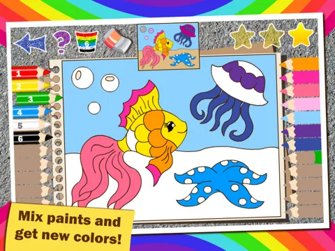 صور Colorful math «Animals» — Fun Coloring mathematics game for kids to training multiplication table, mental addition, subtraction and division skills! iPad 