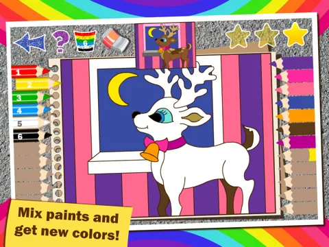 Tangkapan skrin Colorful math Free «Christmas and New Year» — Fun Coloring mathematics game for kids to training multiplication table, mental addition, subtraction and division skills! iPad 
