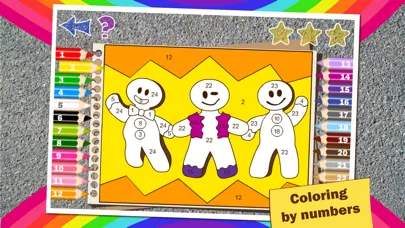 Tangkapan skrin Colorful math Free «Christmas and New Year» — Fun Coloring mathematics game for kids to training multiplication table, mental addition, subtraction and division skills!