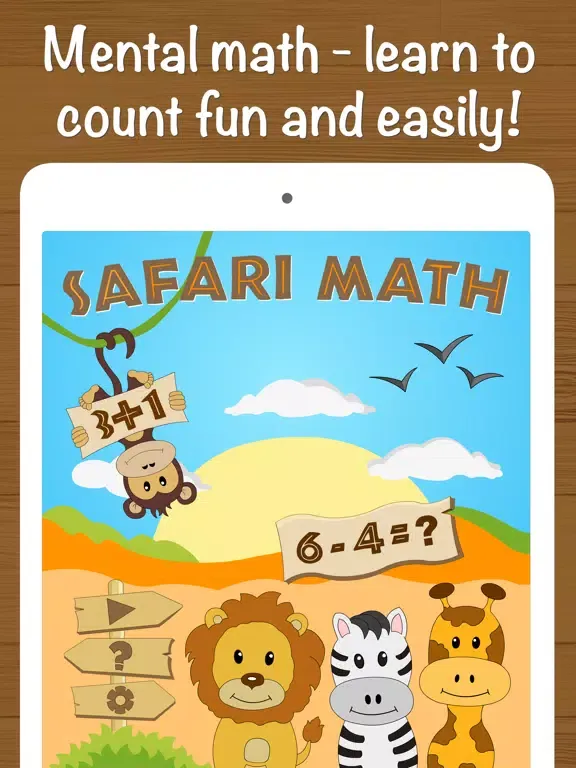 Ảnh chụp màn hình của Safari Math Free - Addition and Subtraction game for kids iPad 