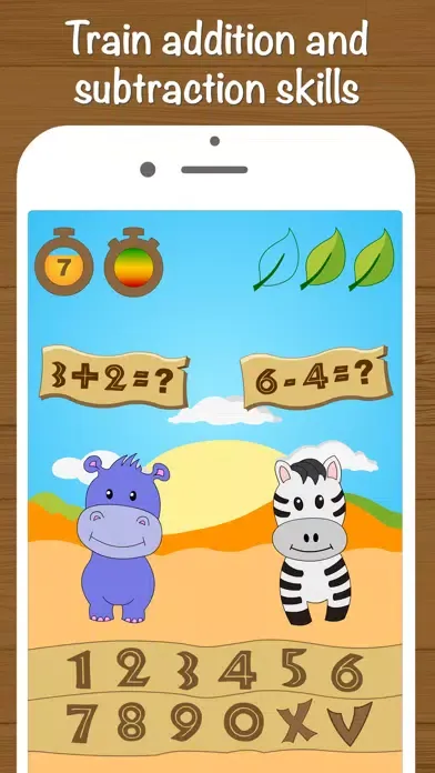 Ảnh chụp màn hình của Safari Math Free - Addition and Subtraction game for kids