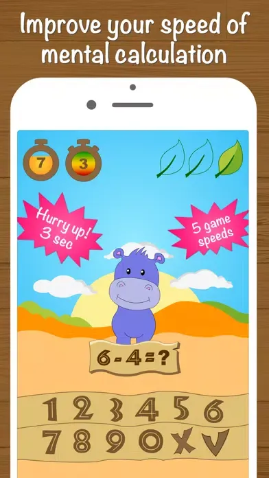 Ảnh chụp màn hình của Safari Math Free - Addition and Subtraction game for kids