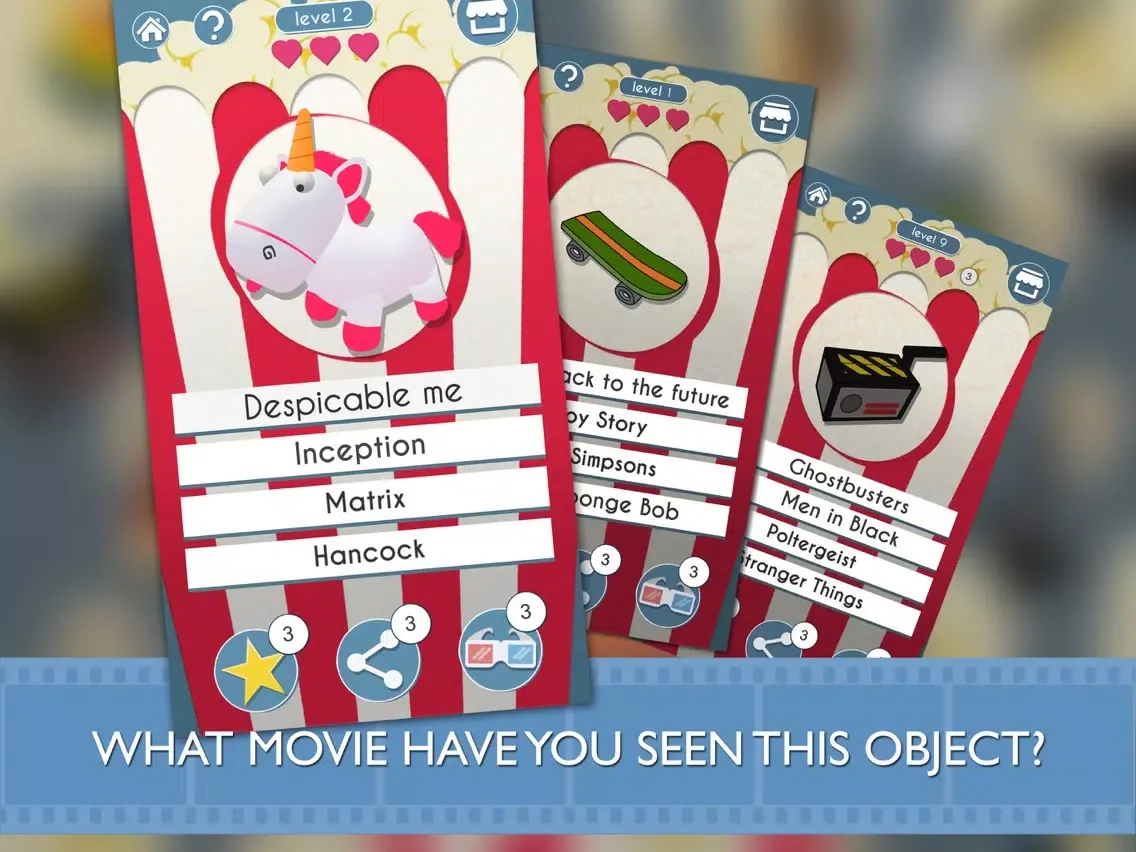 Capturas de tela do Popcorn Quiz - Movie Trivia iPad 