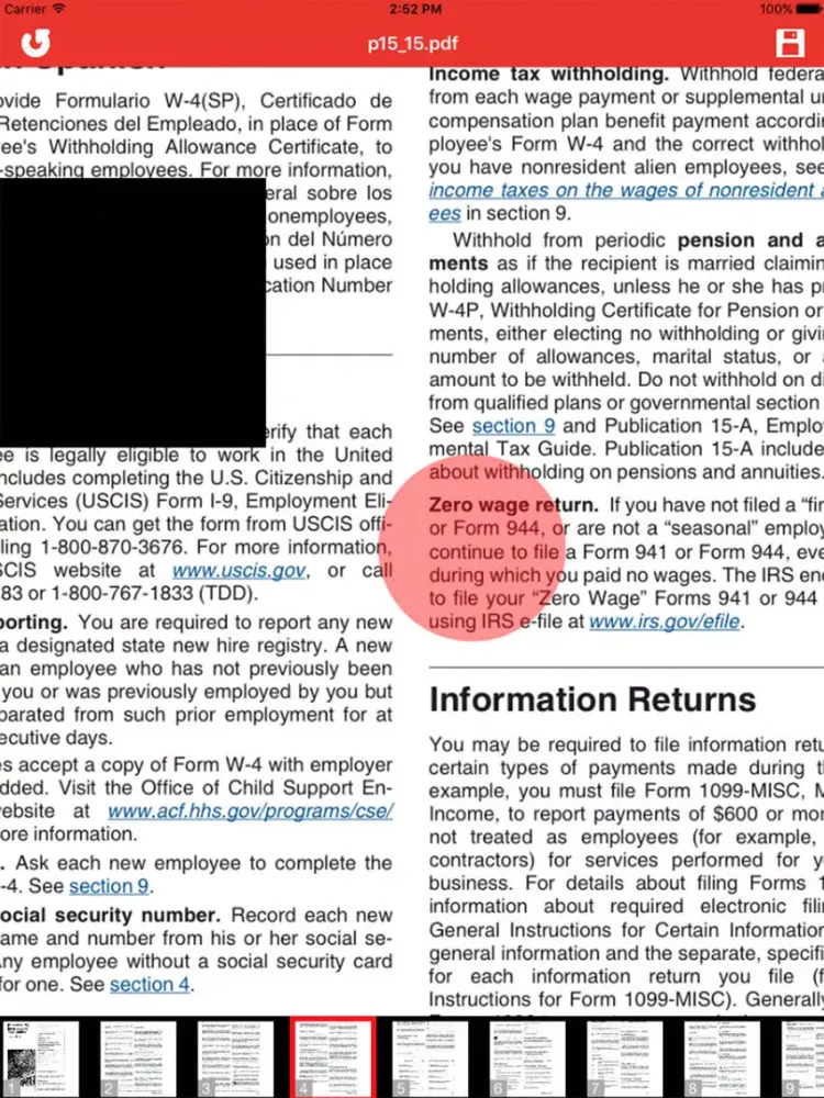 PDF Redacted iPad  Screenshots