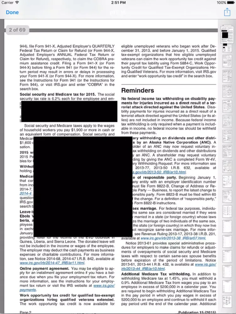 PDF Redacted iPad  Screenshots
