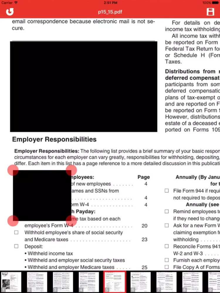 PDF Redacted iPad  Screenshots