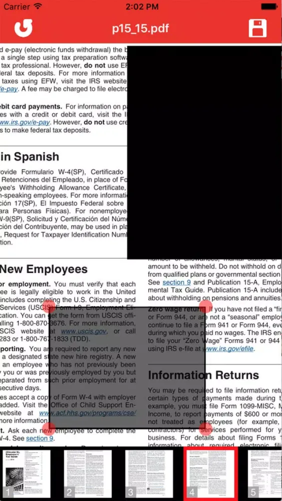 PDF Redacted Screenshots