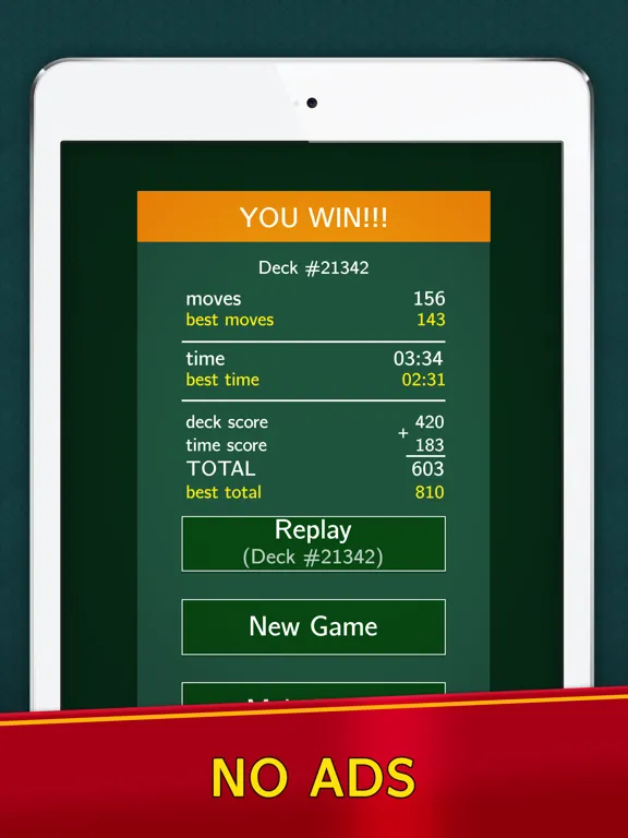 Classic Solitaire Klondike iPad  Screenshots