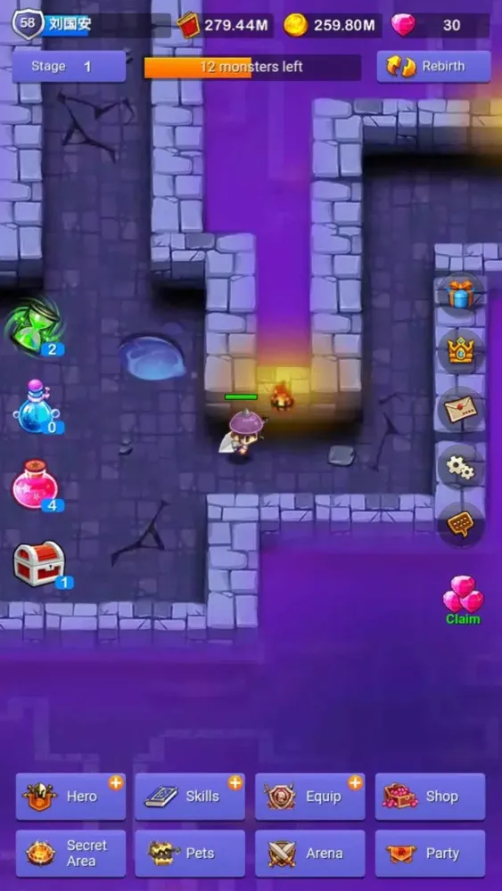 Tangkapan layar Idle Dungeons