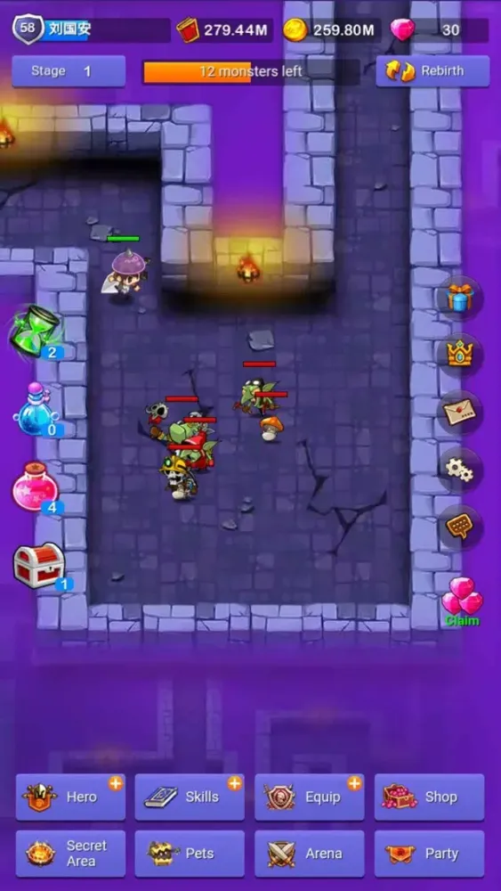Tangkapan layar Idle Dungeons