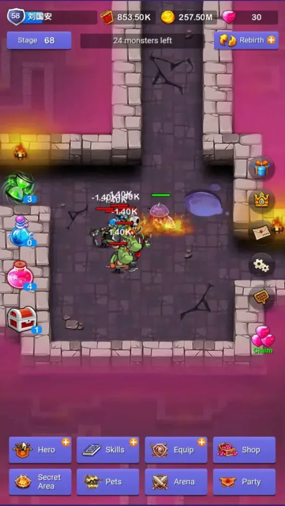 Tangkapan layar Idle Dungeons