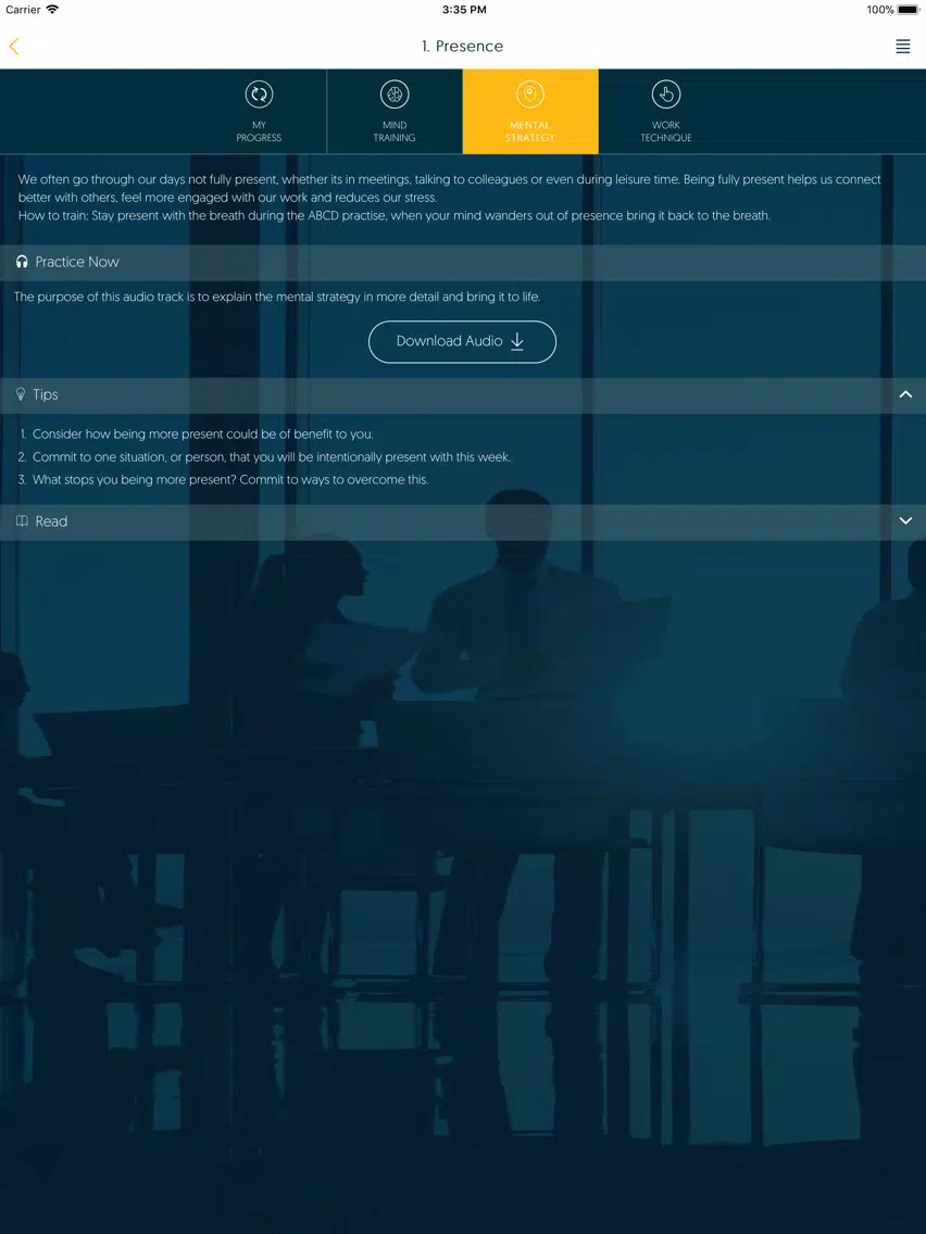 Capturas de tela do Legacy Mindset Training App iPad 