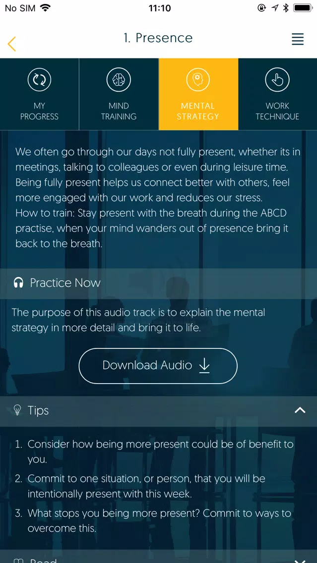 Capturas de tela do Legacy Mindset Training App
