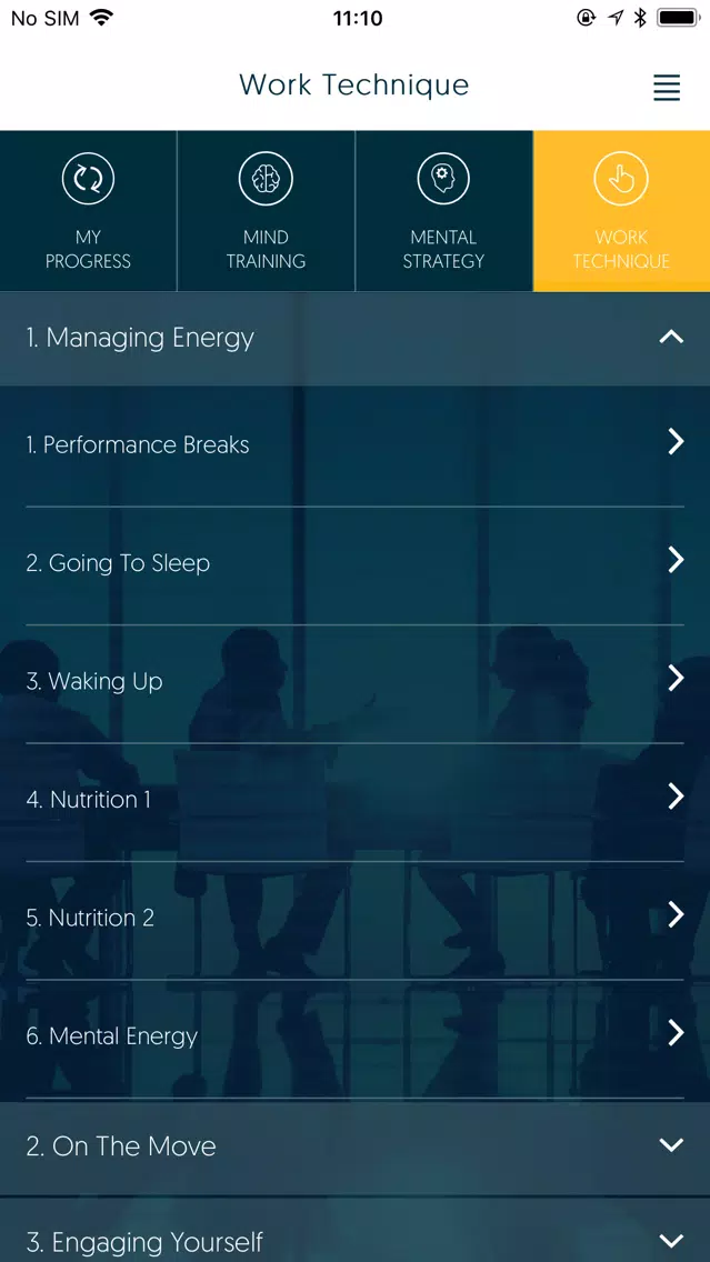 Capturas de tela do Legacy Mindset Training App