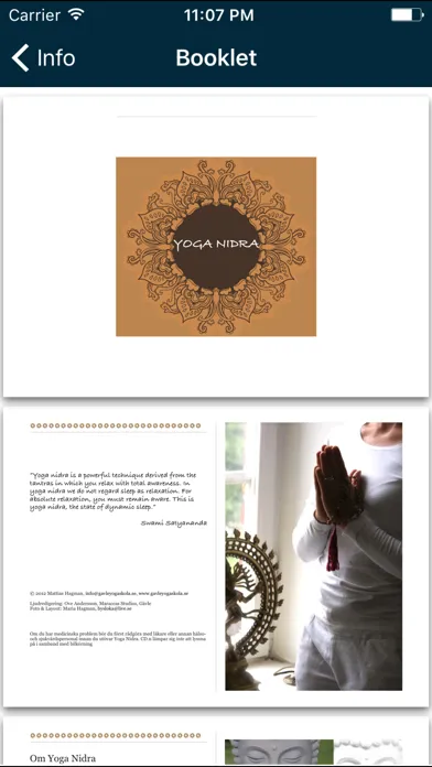 Скриншоты Yoga Nidra
