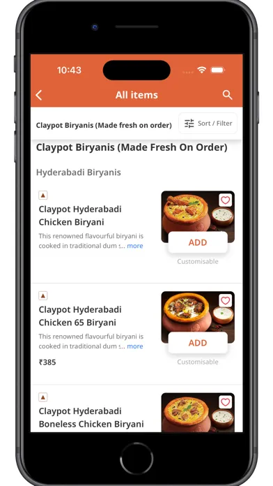 Capturas de pantalla de Potful - Claypot Biryanis