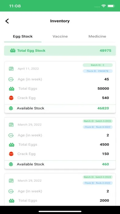 Capturas de tela do Poultrac Tag-a-Shed : Hatchery