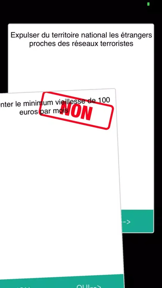 Qui voter? Ekran Görüntüleri
