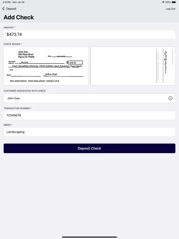 Capturas de tela do PVB Business Deposit iPad 