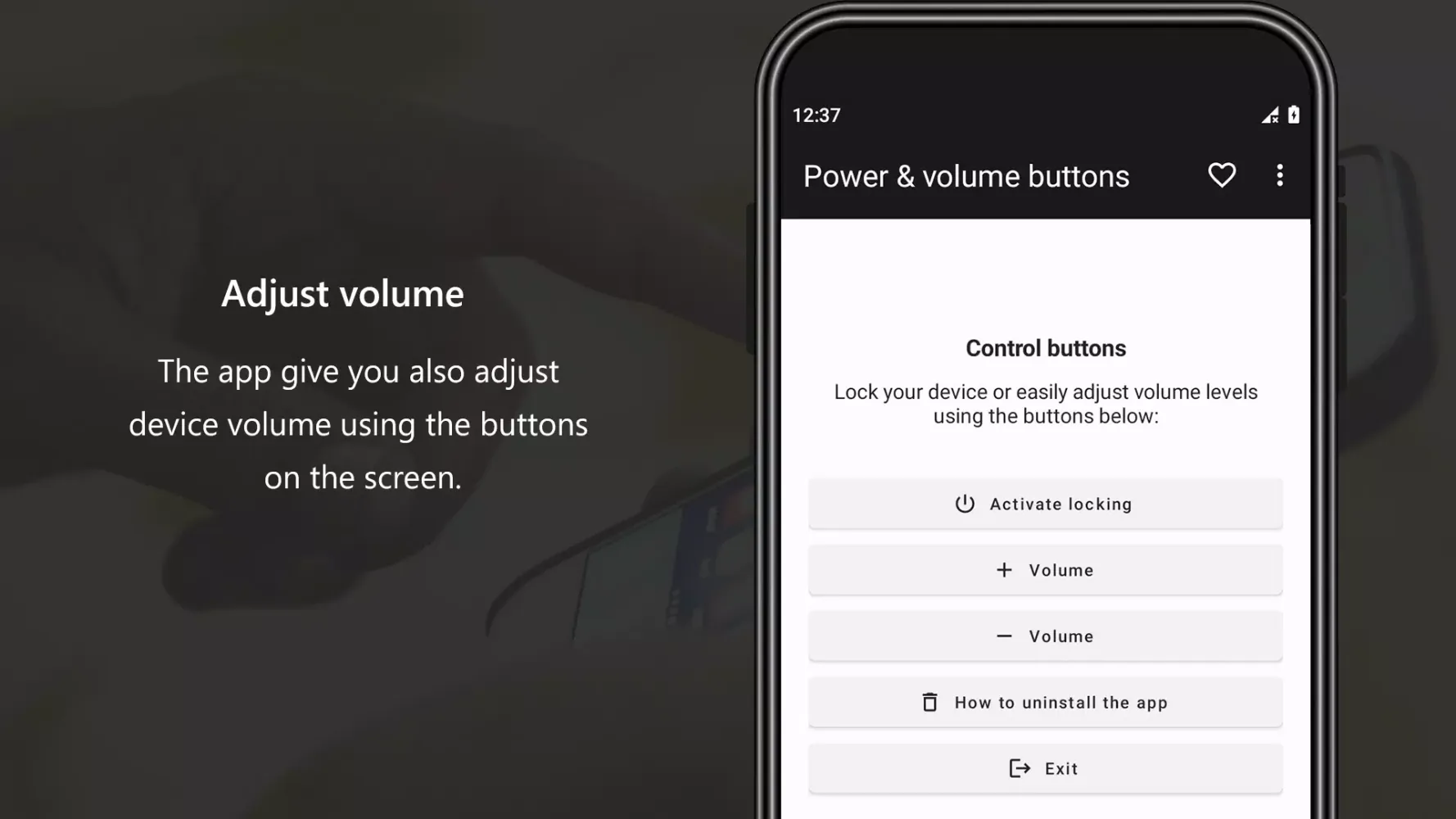 Capturas de pantalla de Power & Volume Buttons