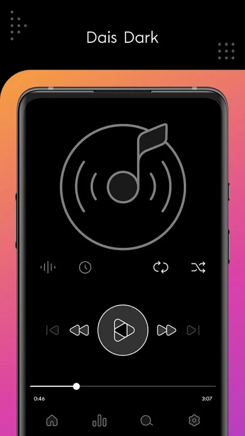 Dais Dark - Poweramp v3 Skin-screenshot-1