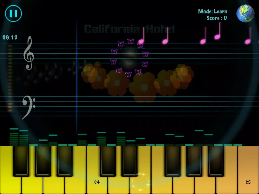 Capturas de tela do Power Piano iPad 