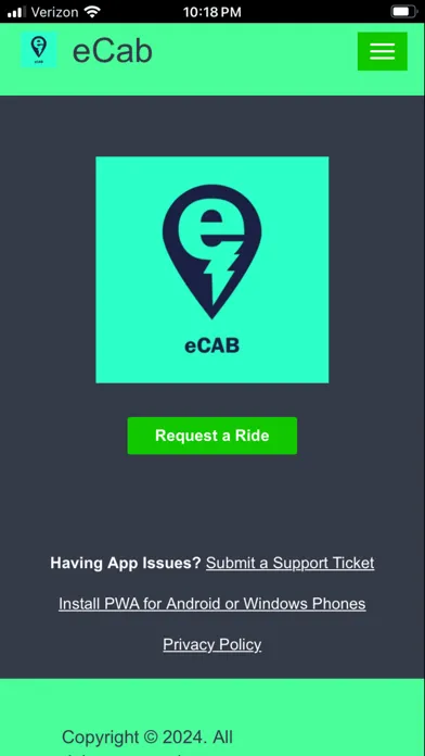 Zrzuty ekranu eCab Rides