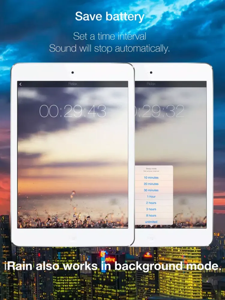 Screenshot di iRain Free - Best App for Sleep Better iPad 
