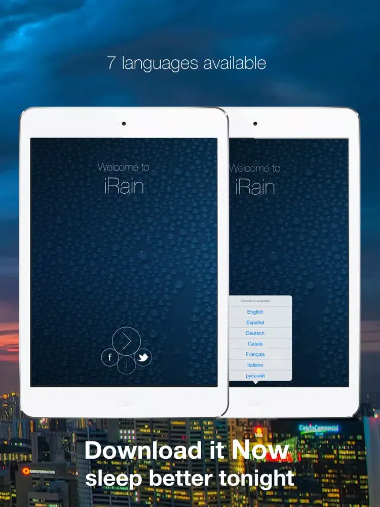 Screenshot di iRain Free - Best App for Sleep Better iPad 