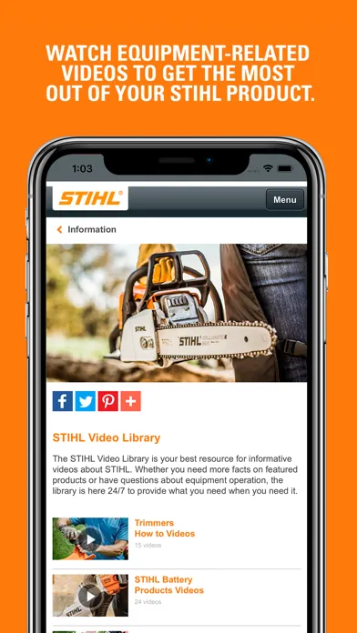 STIHL سکرین شاٹس