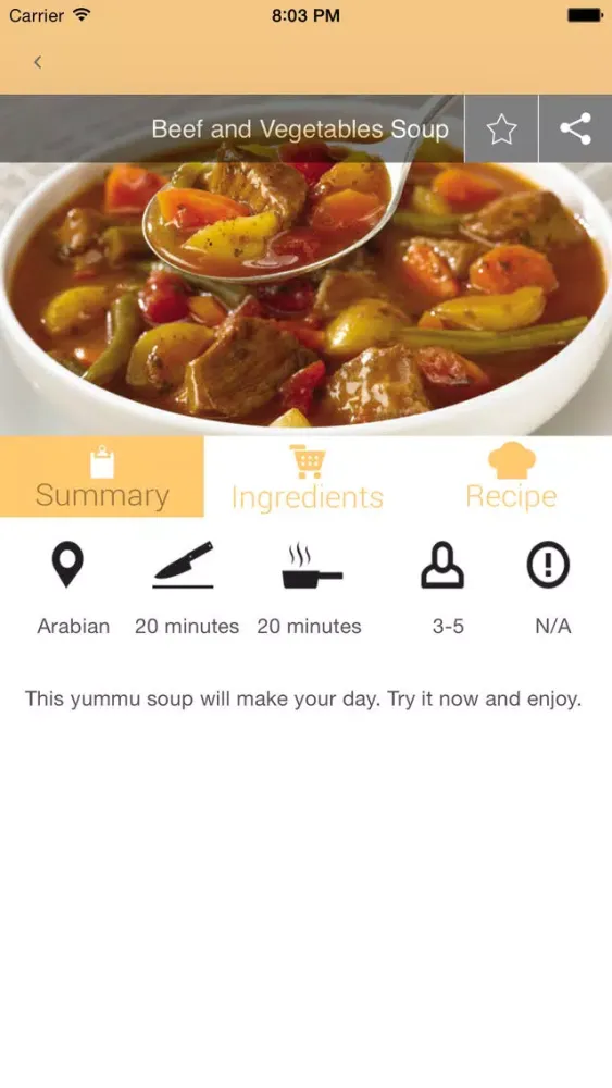Tangkapan layar Asian Recipe