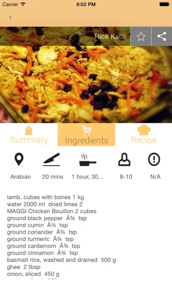 Tangkapan layar Asian Recipe