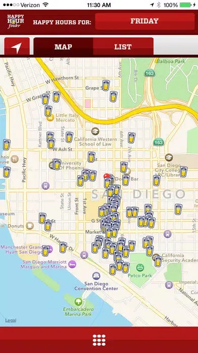 Happy Hour Finder - Find Local Food and Drink Deals Screenshots