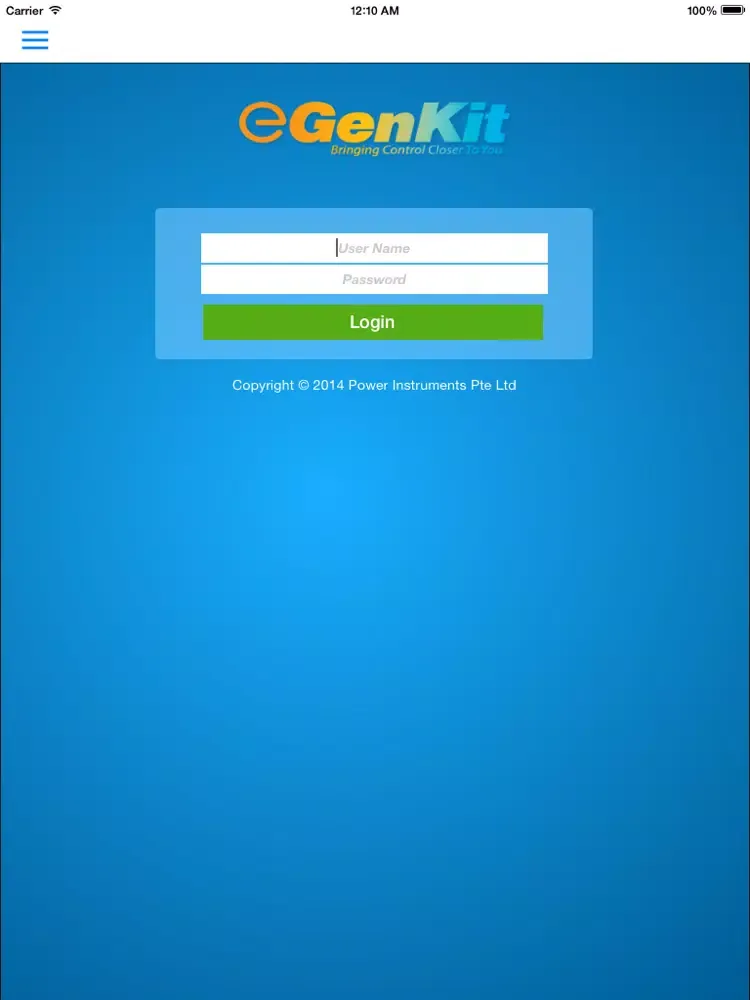 eGenKit Remote Monitoring System iPad  スクリーンショット