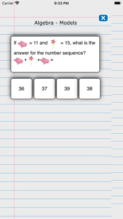 Zrzuty ekranu Math Word Problem Drill