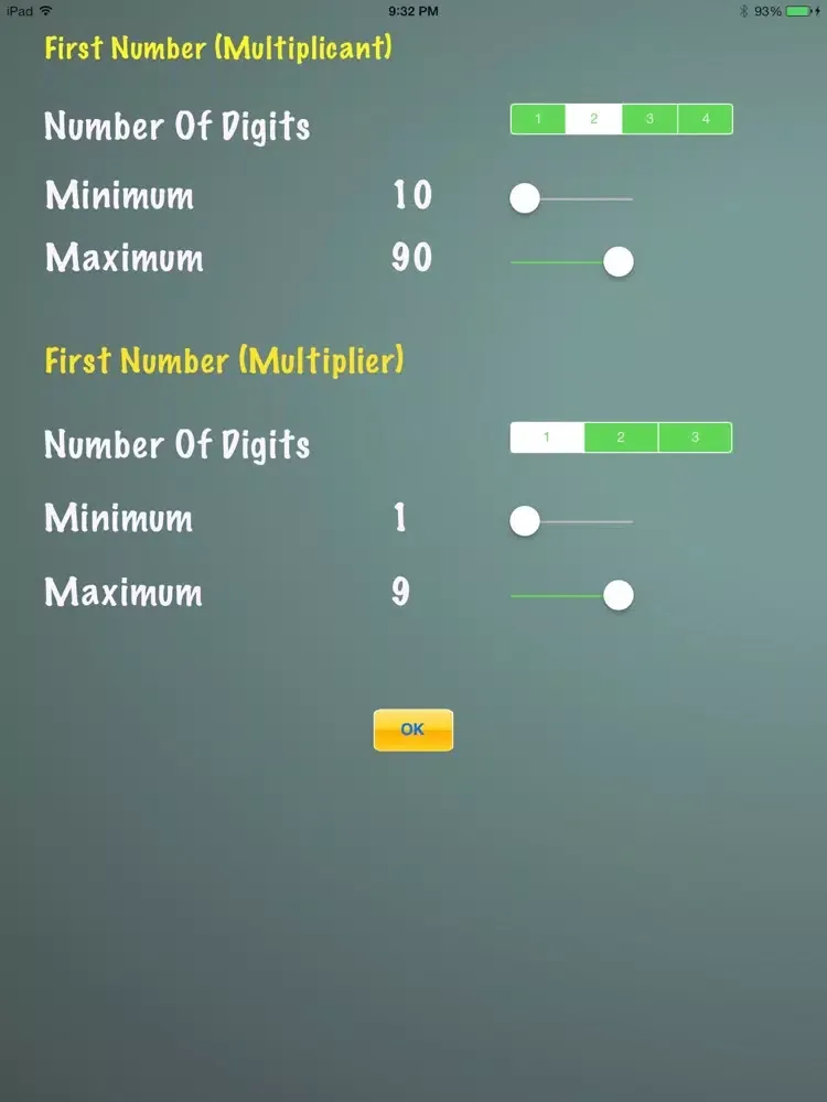 Drill Long Multiplication iPad  Screenshots