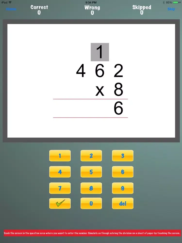 Drill Long Multiplication iPad  Screenshots