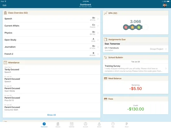تصاویر PowerSchool Mobile iPad 