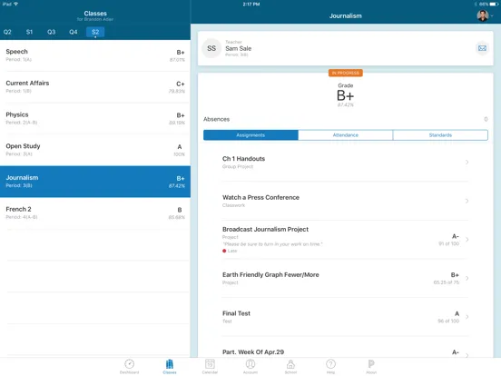 تصاویر PowerSchool Mobile iPad 