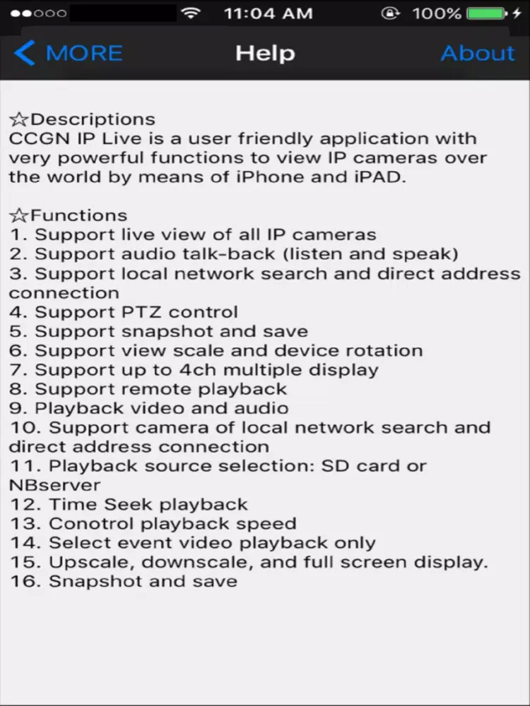 Tangkapan layar CCGN-IP-Live iPad 