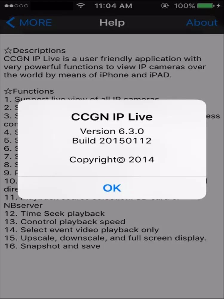 Tangkapan layar CCGN-IP-Live iPad 