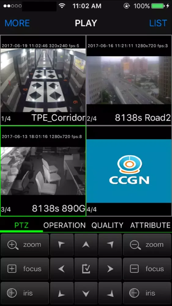 Tangkapan layar CCGN-IP-Live