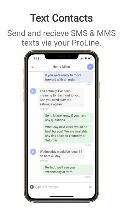 ProLine App Screenshots