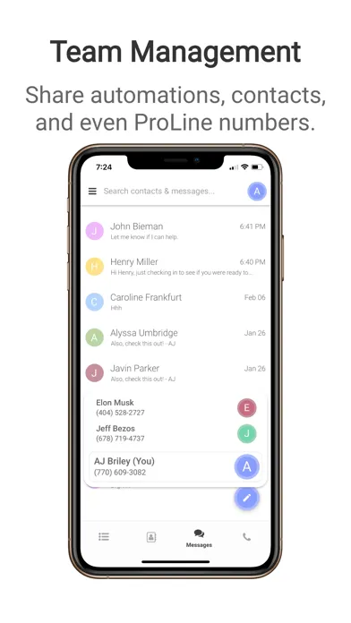 ProLine App Screenshots